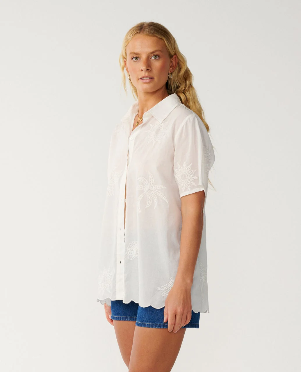 Bossa Nova Emb Short Sleeve Shirt - Image 2