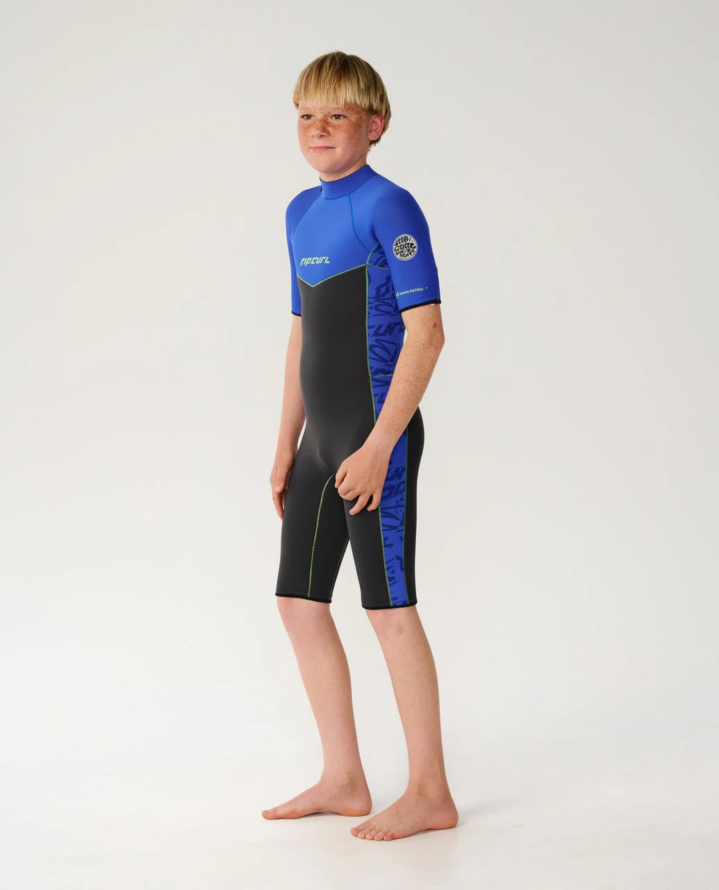 Boys Dawn Patrol Short Sleeve 2mm Back Zip Spring Suit Wetsuit - Image 2