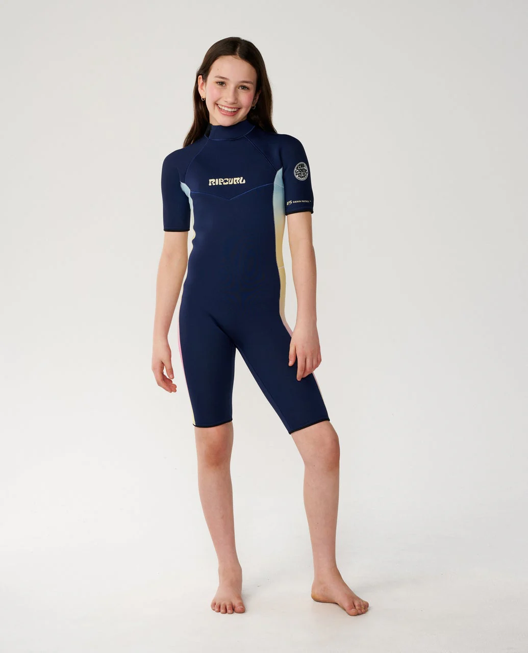 Boys Dawn Patrol Short Sleeve 2mm Back Zip Spring Suit Wetsuit