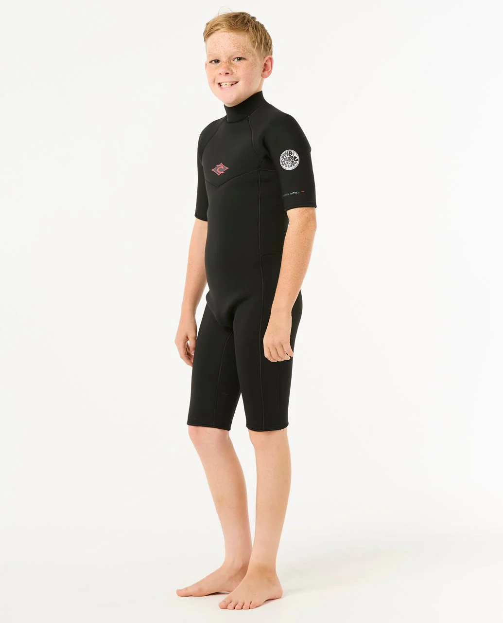 Boys Dawn Patrol Short Sleeve 2mm Back Zip Spring Suit Wetsuit - Image 2