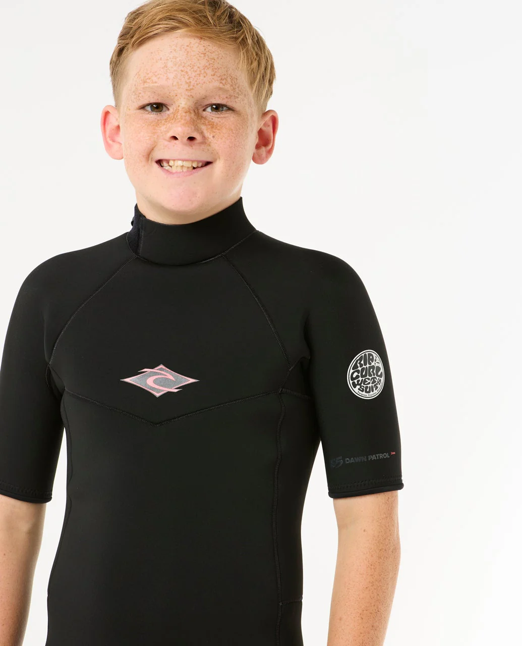 Boys Dawn Patrol Short Sleeve 2mm Back Zip Spring Suit Wetsuit - Image 6