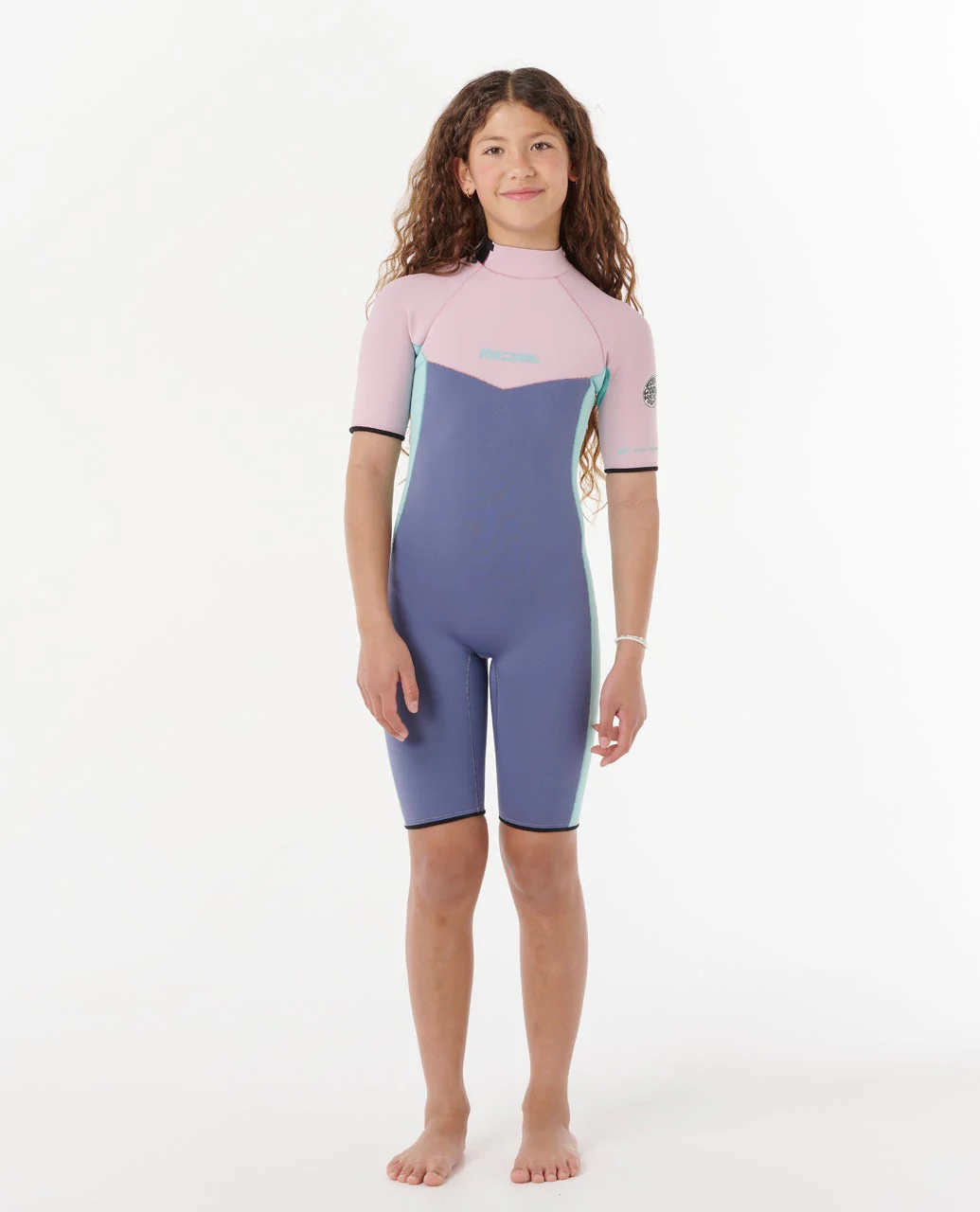 Boys Dawn Patrol Short Sleeve 2mm Back Zip Spring Suit Wetsuit - Image 4