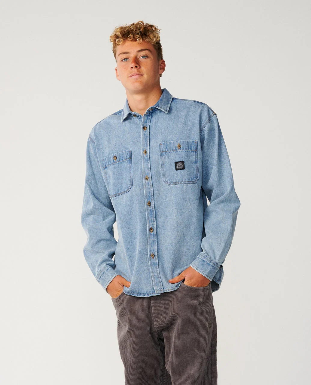 Classic Surf Denim Long Sleeve Shirt - Image 3