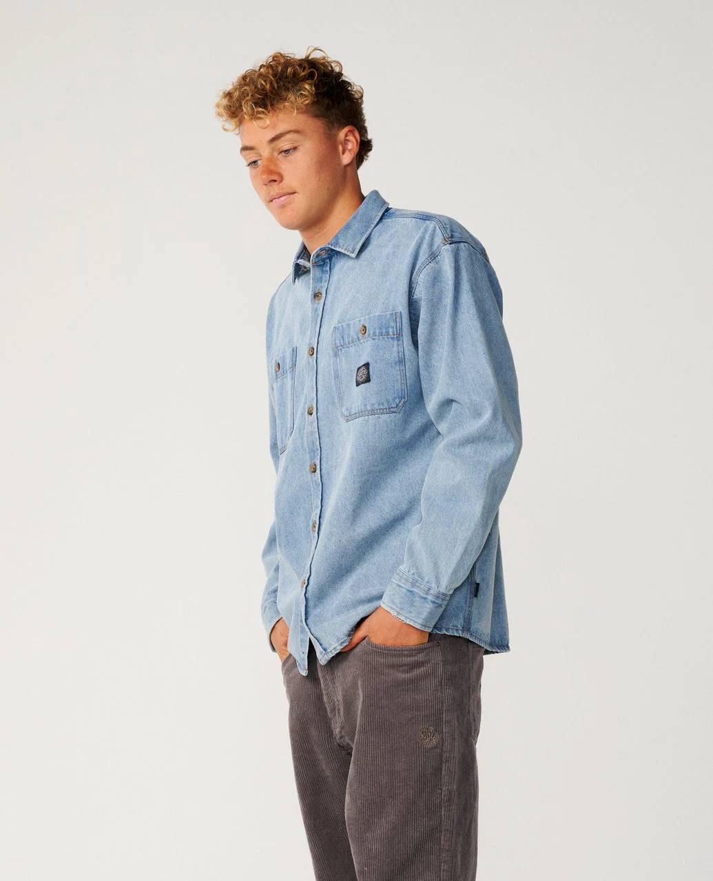 Classic Surf Denim Long Sleeve Shirt - Image 4