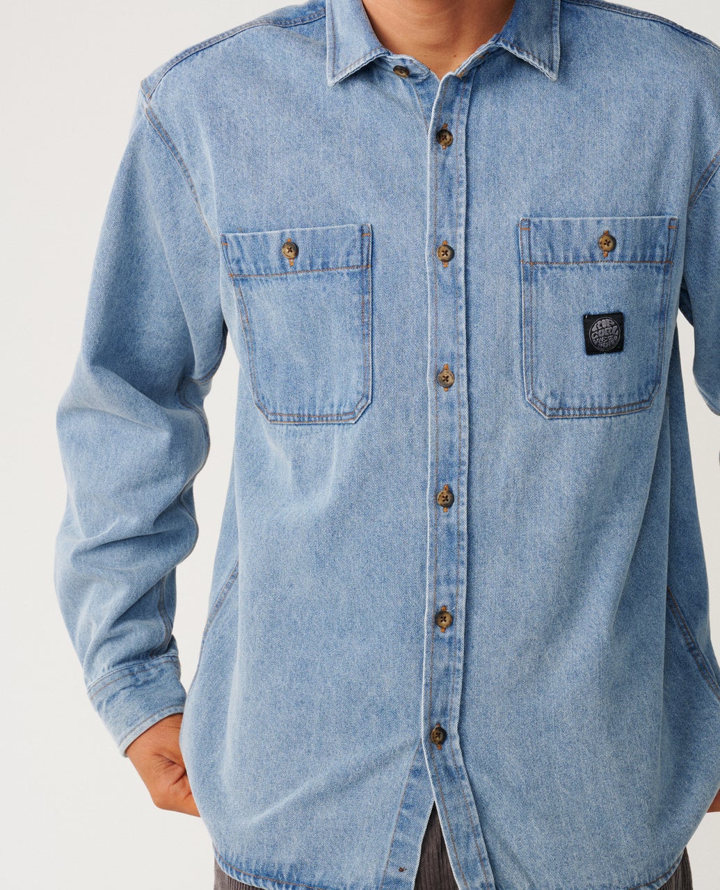 Classic Surf Denim Long Sleeve Shirt - Image 6