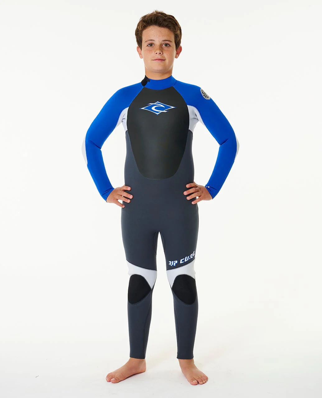Kids Omega 3/2 Back Zip Wetsuit Steamer - Image 4