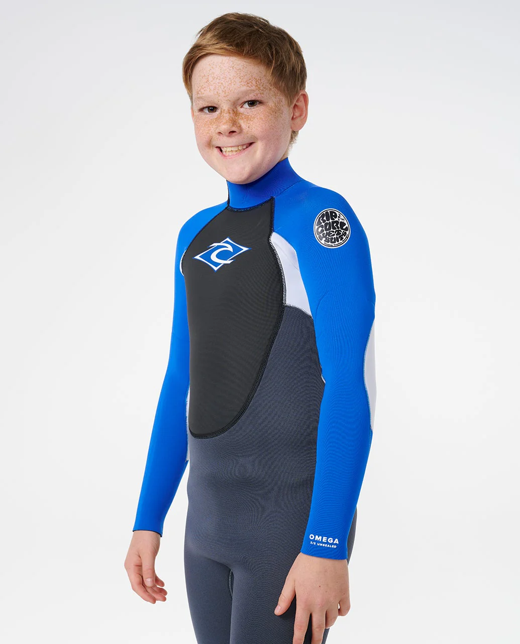 Kids Omega 3/2 Back Zip Wetsuit Steamer - Image 6
