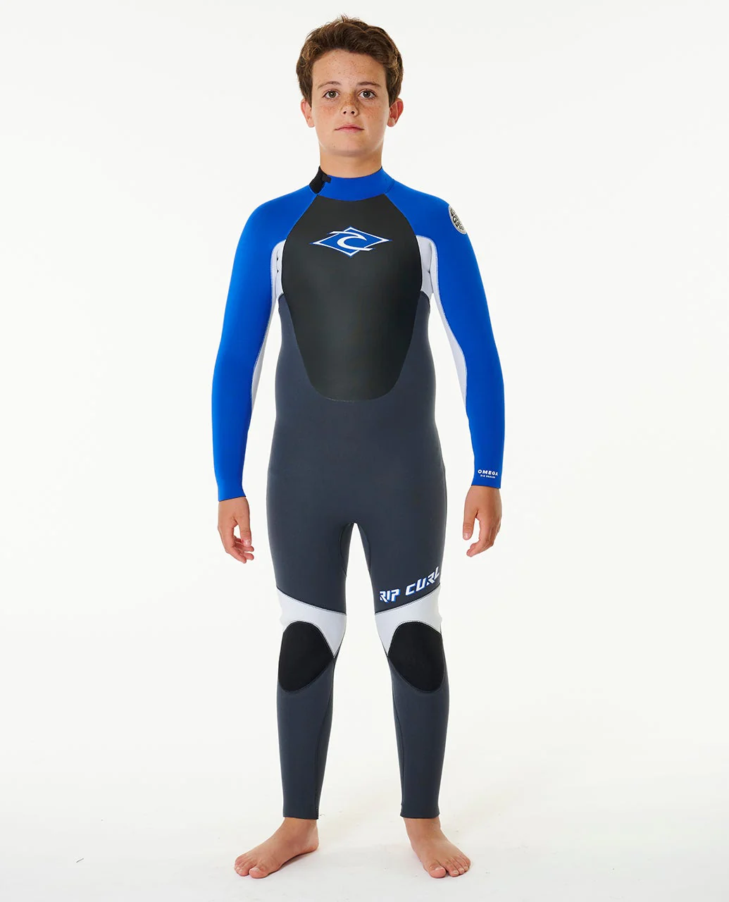 Kids Omega 4/3 Back Zip Wetsuit Steamer - Image 2