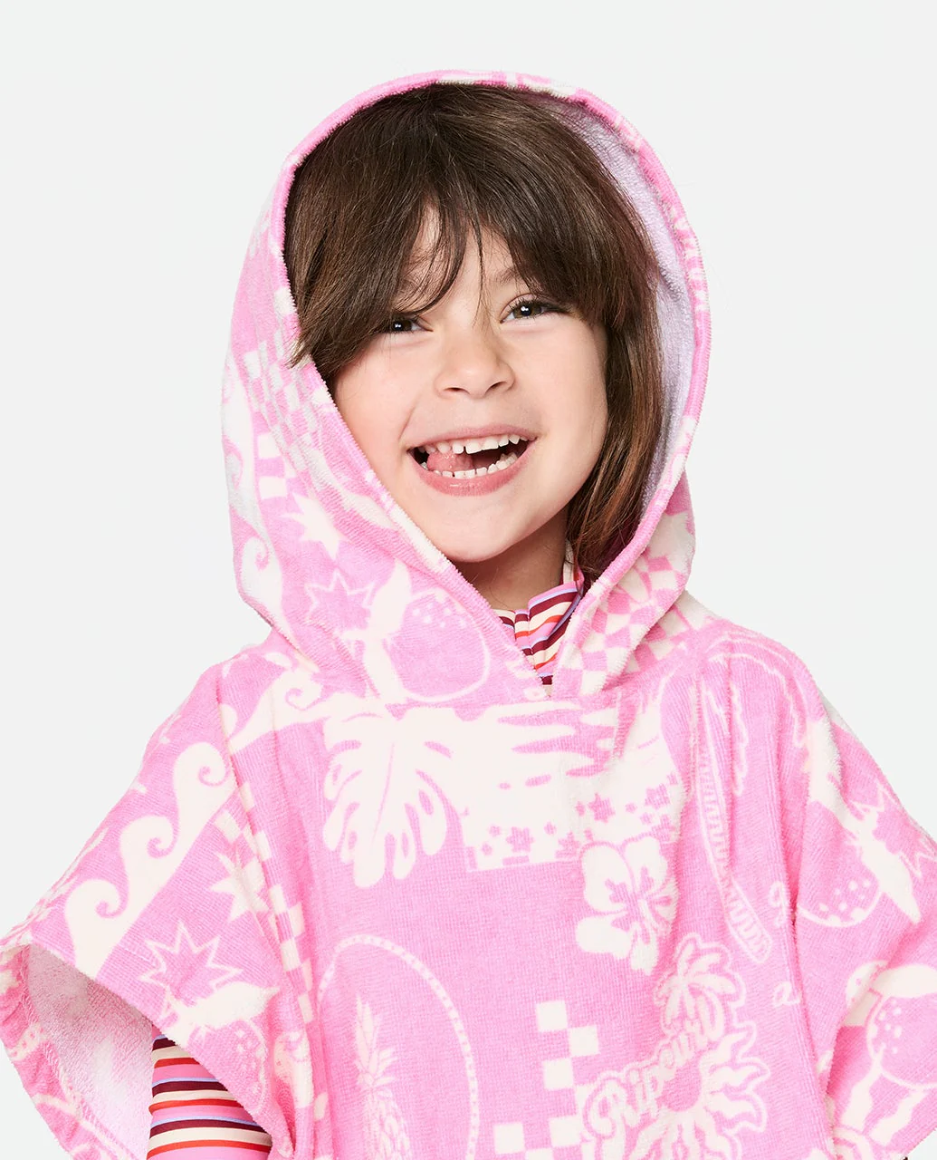 Mixed Snap Hooded Towel - Girl - Image 4