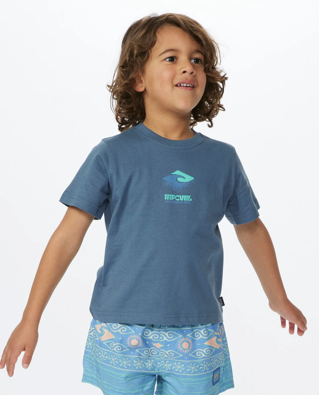 Mystic Waves Logo Short Sleeve Tee Boy - Image 4